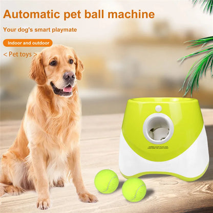 Dog Toys Tennis Launcher Automatic Pet Dogs Chase Toy Pinball Machine Fun Interactive Throw Rechargable Catapult With 3 Ball
