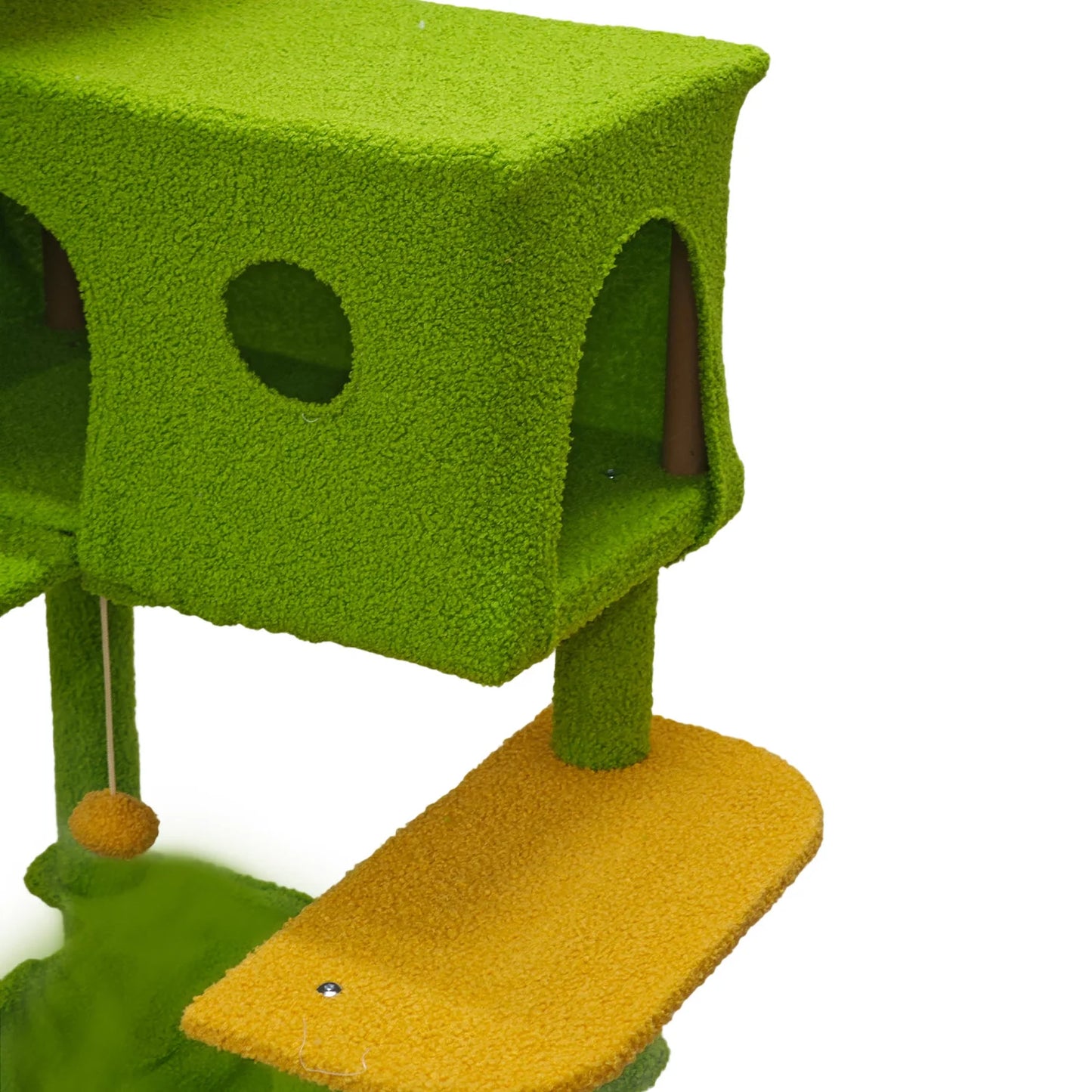 132 cm cat scratching tree with cactus-shaped structure, sisal climbing tower, ideal for 1-3 cats