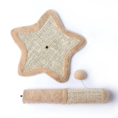 Cat scratching post l33.5*w33.5*h38cm star easy to install ideal for scratches and daily exercise nobility