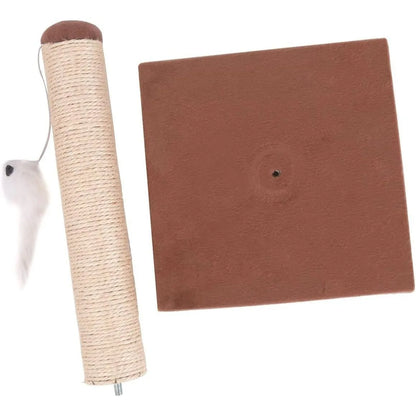 Cat Scratcher Prevents Home Damage - Nobleza, 40 x 25 x 25 cm, Made of Wood and Sisal, Safe and Easy to Clean with Rotating Platform, Ideal Interactive Cat Toy for Indoor Fun
