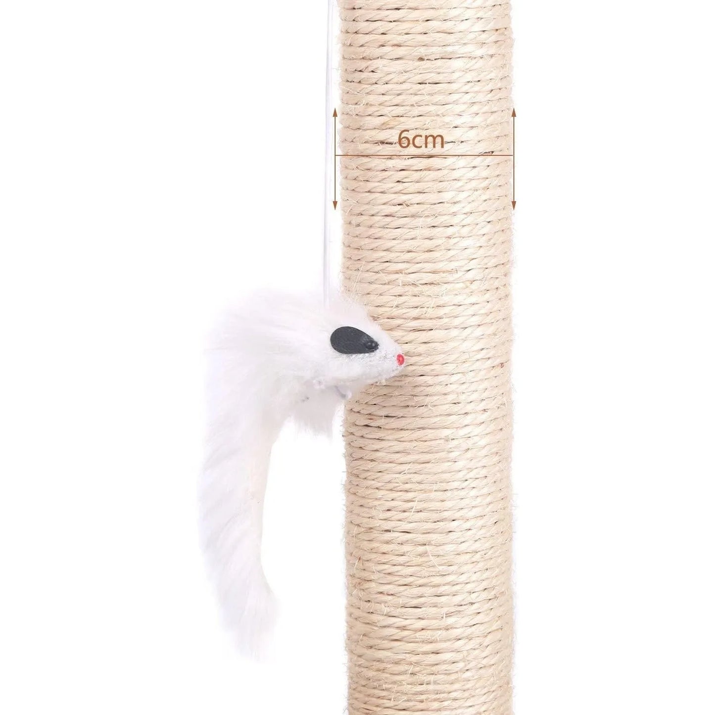 Cat Scratcher Prevents Home Damage - Nobleza, 40 x 25 x 25 cm, Made of Wood and Sisal, Safe and Easy to Clean with Rotating Platform, Ideal Interactive Cat Toy for Indoor Fun