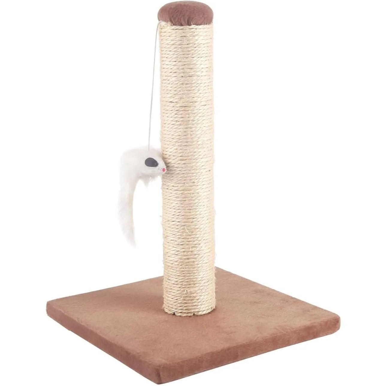 Cat Scratcher Prevents Home Damage - Nobleza, 40 x 25 x 25 cm, Made of Wood and Sisal, Safe and Easy to Clean with Rotating Platform, Ideal Interactive Cat Toy for Indoor Fun
