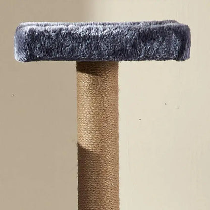 Cat tree, cat scratching post height 130 cm, play tower with large platform, scratching post, basket, cave,
