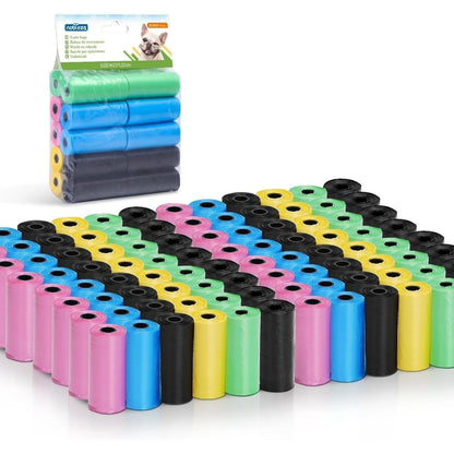 Nobleza Dog Poop Bags, 1200 Leakproof Plastic Bags in 80 Rolls for Easy Cleanup, Extra Thick and Odorless, Ideal for All Dog Sizes, Perfect for Pet Owners on the Go.