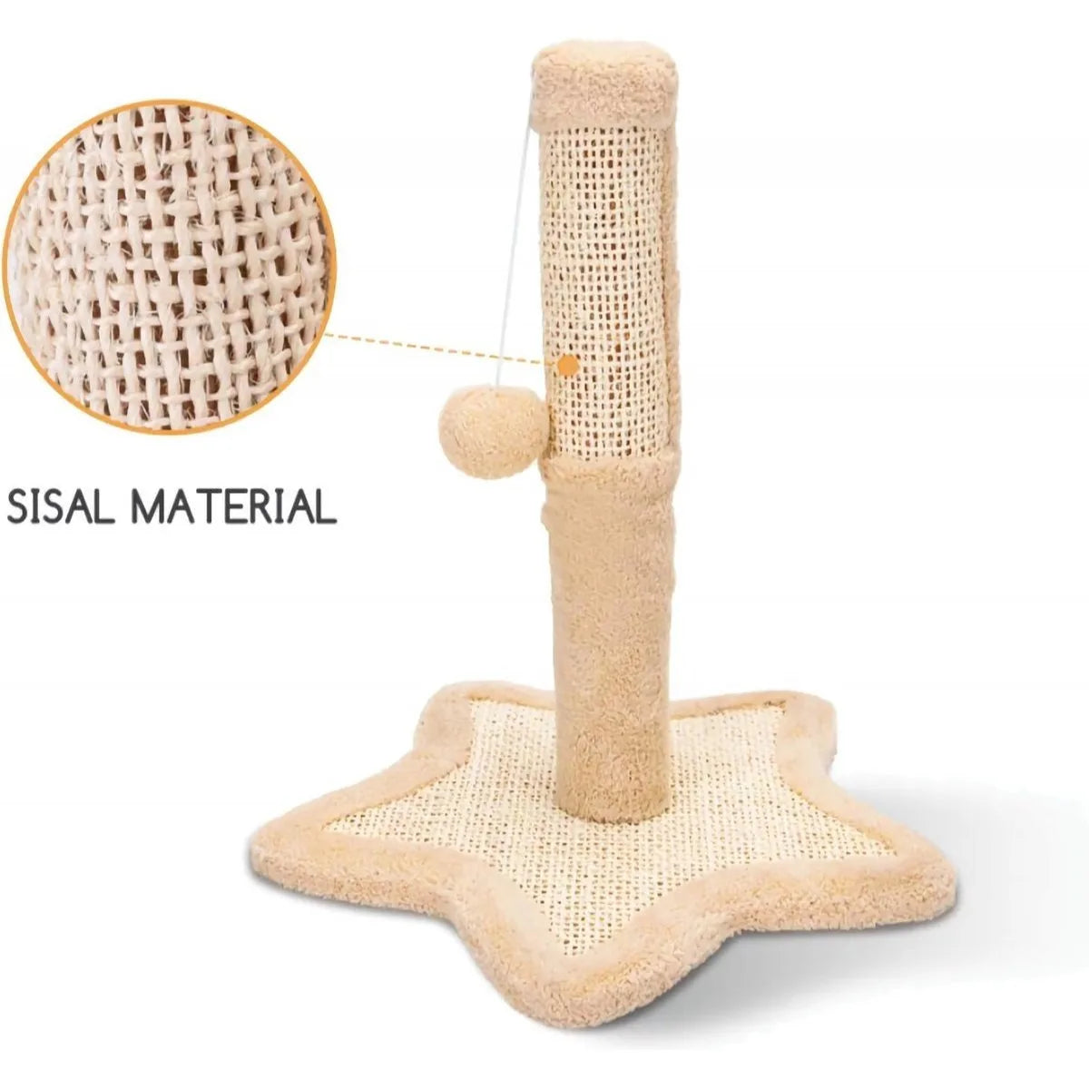 Cat scratching post l33.5*w33.5*h38cm star easy to install ideal for scratches and daily exercise nobility
