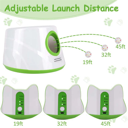 Dog Toys Tennis Launcher Automatic Pet Dogs Chase Toy Pinball Machine Fun Interactive Throw Rechargable Catapult With 3 Ball