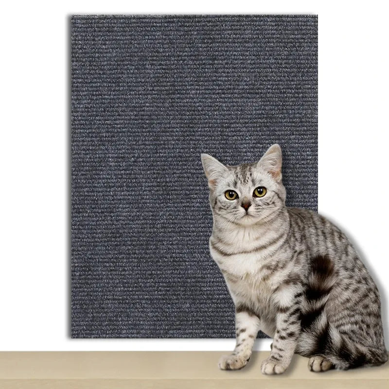 60x200cm Self-adhesive Cat Scratcher Sofa Protector Cats Scratcher Pad Board Protection Trimmable Carpet DIY Cat Scratch Mat