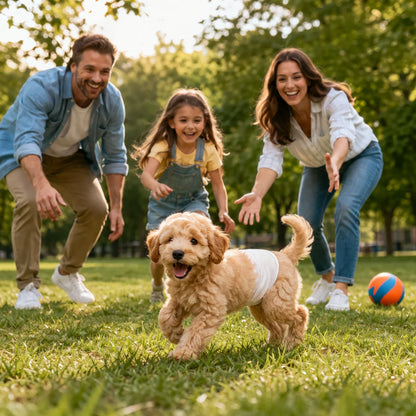 Yommy Absorbent Anti-Leak Disposable Diapers for Male Dogs - 12 Units Size - Soft and Resistant, Easy to Put on for Training and Canine Incontinence